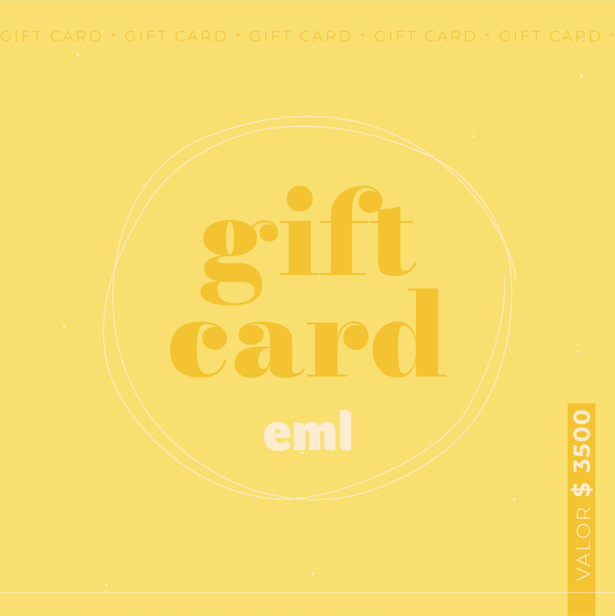 Gift Card - Tarjeta de Regalo valor $3500 - ENVÍO GRATIS 