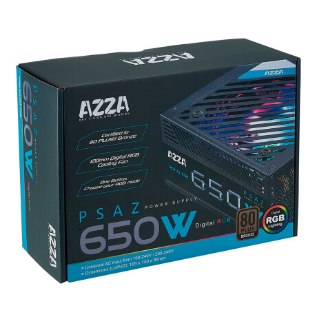 Fuente Para Pc 650w Azza 80 Plus Bronze Atx\n 001