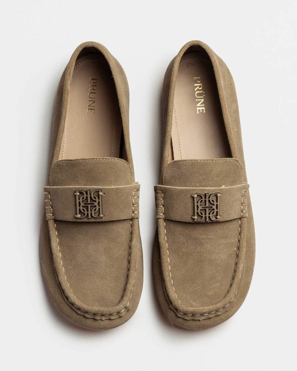 Mocasín Cannes en cuero gamuza Vison