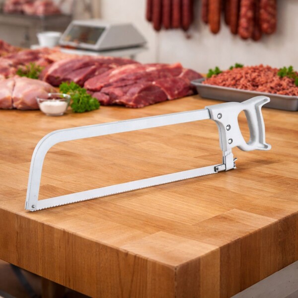 SIERRA CARNICERO TRAVADA BLANCA MANGO PLASTICO Sierra Carnicero Travada Blanca Mango Plastico