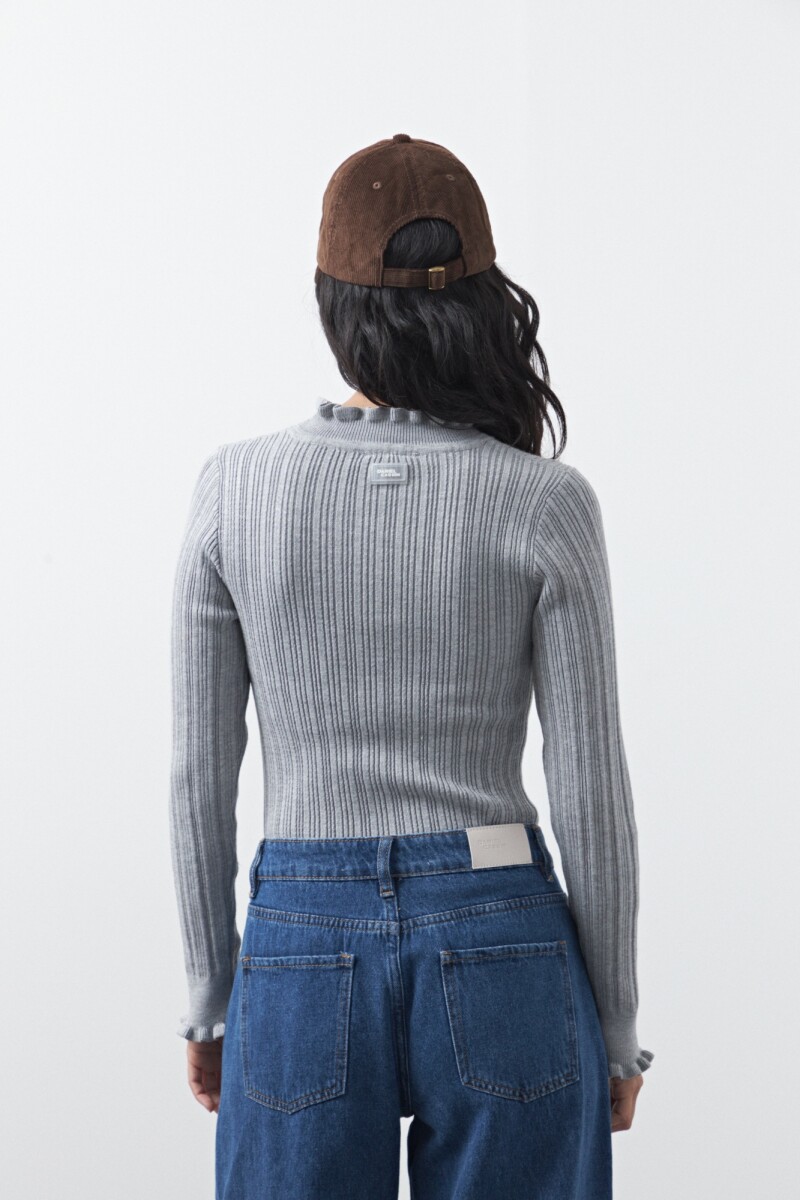 POLERA BETANIA Gris Melange