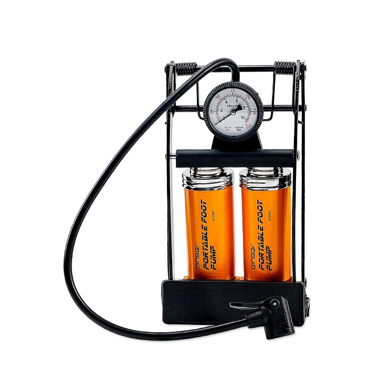 DINGQI INFLADOR NUEMÁTICO DE PIE CON MANÓMETRO DOBLE 55x120MM Dingqi Inflador Nuemático De Pie Con Manómetro Doble 55x120mm