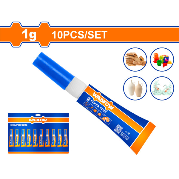 SET X 10 AHESIVO SUPER GLUE GOTITA 1GR WADFOW WGX1K03 SET X 10 AHESIVO SUPER GLUE GOTITA 1GR WADFOW WGX1K03