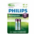 Pilas Recargables AAA de 950 mAh Philips BlÃ­ster Pack de 2 Unidades Pilas Recargables AAA de 950 mAh Philips BlÃ­ster Pack de 2 Unidades