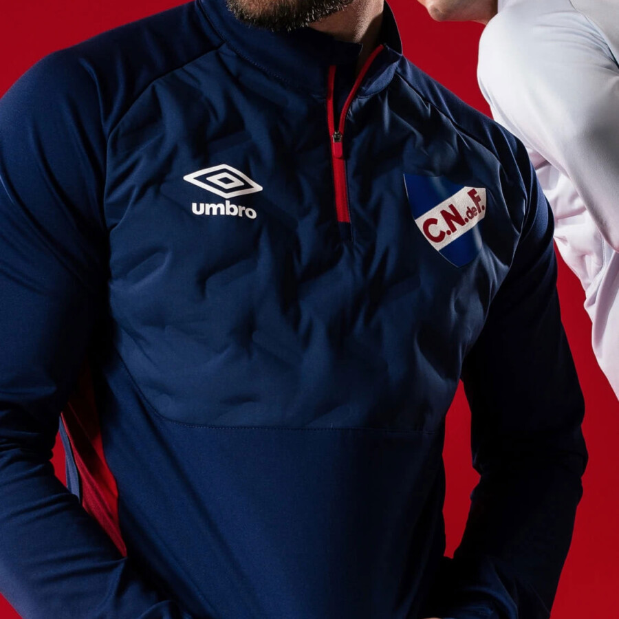 Buzo de Hombre Umbro Cierre Pins Nacional Oficial Azul Marino - Rojo