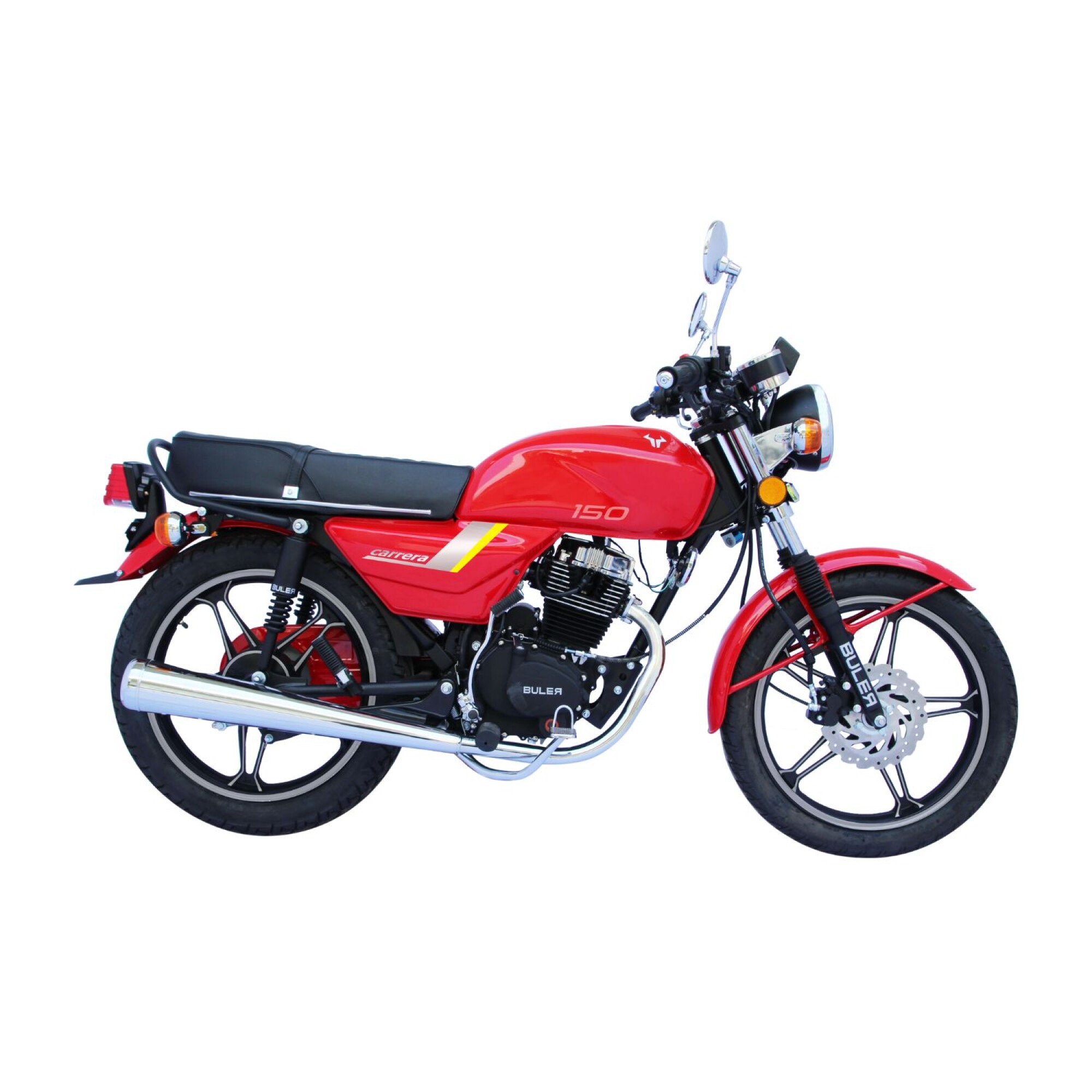 Мотоцикл Buler Carrera 150cc, литые диски, красный