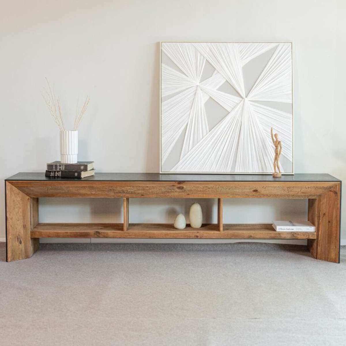 Rack Rustico Laqueado - Madera Reciclada 