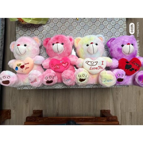 Peluche Ositos Pastel con Corazón Love You Tamaño 25CM 001
