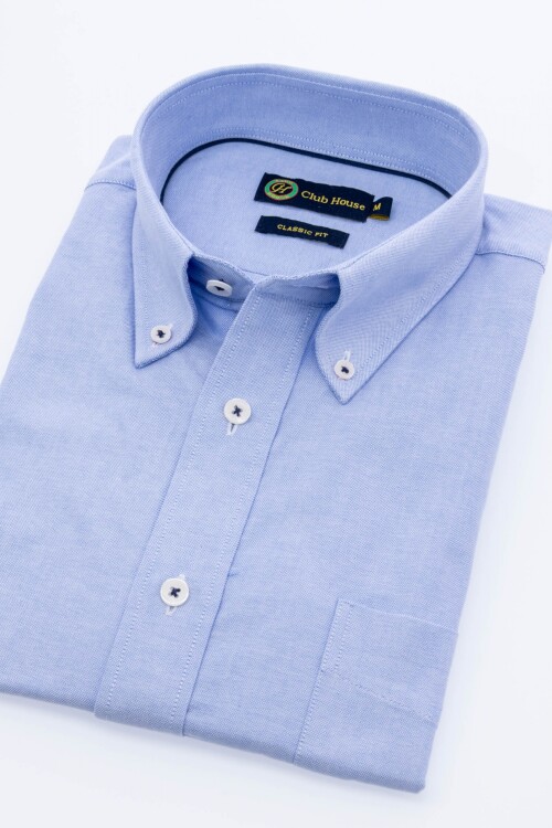 Camisa Oxford Celeste