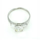 Anillo De Oro Blanco 18K Y Brillante Central Anillo De Oro Blanco 18K Y Brillante Central