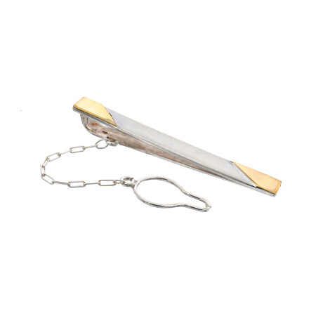 Trabacorbata de plata 925 y double en oro 18 ktes. Trabacorbata de plata 925 y double en oro 18 ktes.