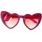 Lentes Corazón x1 Glitter Fucsia
