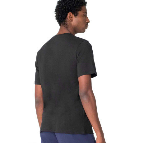 Fila Remera Regular Letter Outline Hombre Negro-Blanco