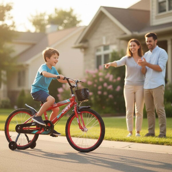 Bicicleta Infantil Sport Rod 20 Canasto Parrilla Guardabarro Rojo 1