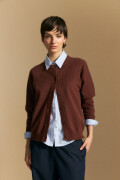 CARDIGAN JUSTIN Marrón Corteza