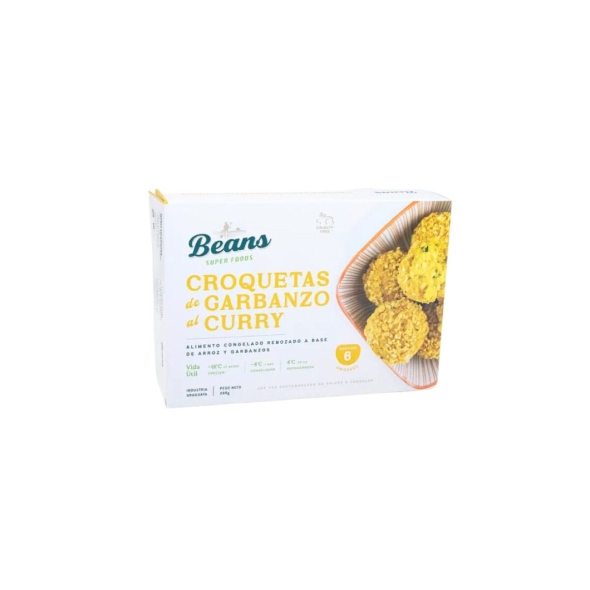 Croqueta de arroz y garbanzos al curry Beans - 6 uds. - 280 gr 