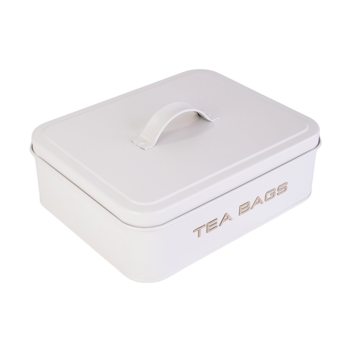 Caja Organizadora Para Te De Metal Con Tapa Y 12 Divisiones Beige 