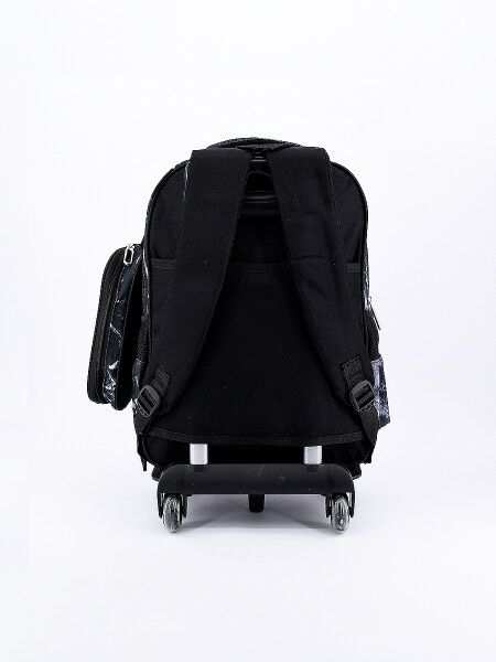 MOCHILA CARRITO FUTBOL CON CARTUCHERA GRIS