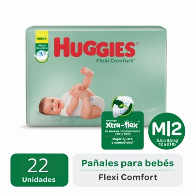 Pañales Huggies Flexi Comfort M X22