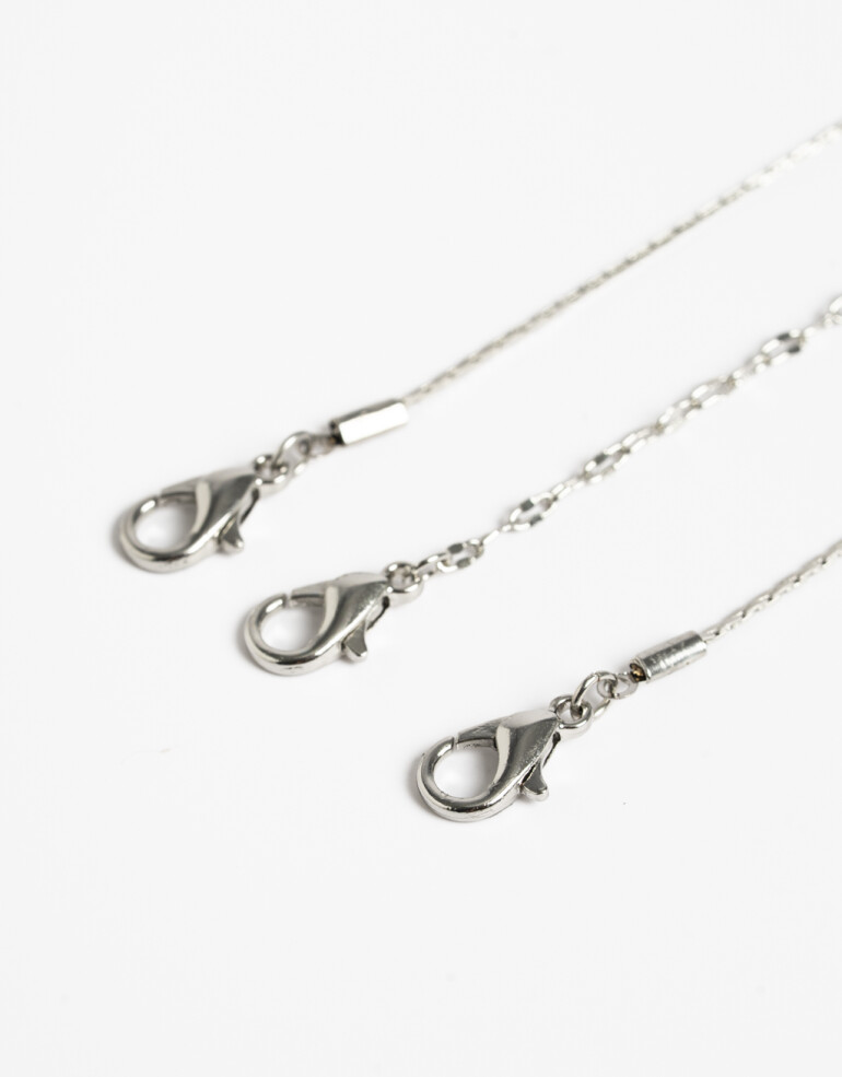 Pulseras Flexibles Sets Special Price Set De Pulseras Flexibles De Metal - Plateado Rodio
