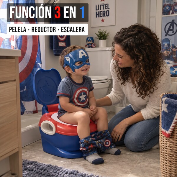 Pelela inodoro para bebes y niños con tapa y asiento infantil IMBACK Color Azul y Rojo Pelela inodoro para bebes y niños con tapa y asiento infantil IMBACK Color Azul y Rojo