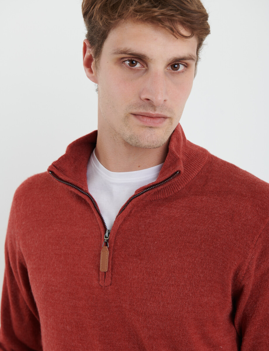 470415 REMERA HARRINGTON LABEL Naraja Melange