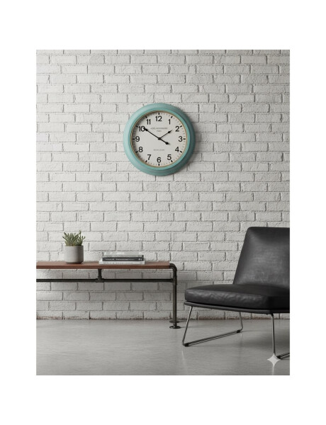 RELOJ DE PARED HIERRO D41X41X8.5CM BORDE VERDE RELOJ DE PARED HIERRO D41X41X8.5CM BORDE VERDE