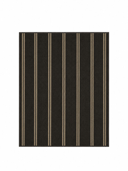 ALFOMBRA MANOR RAYAS NEGRO
