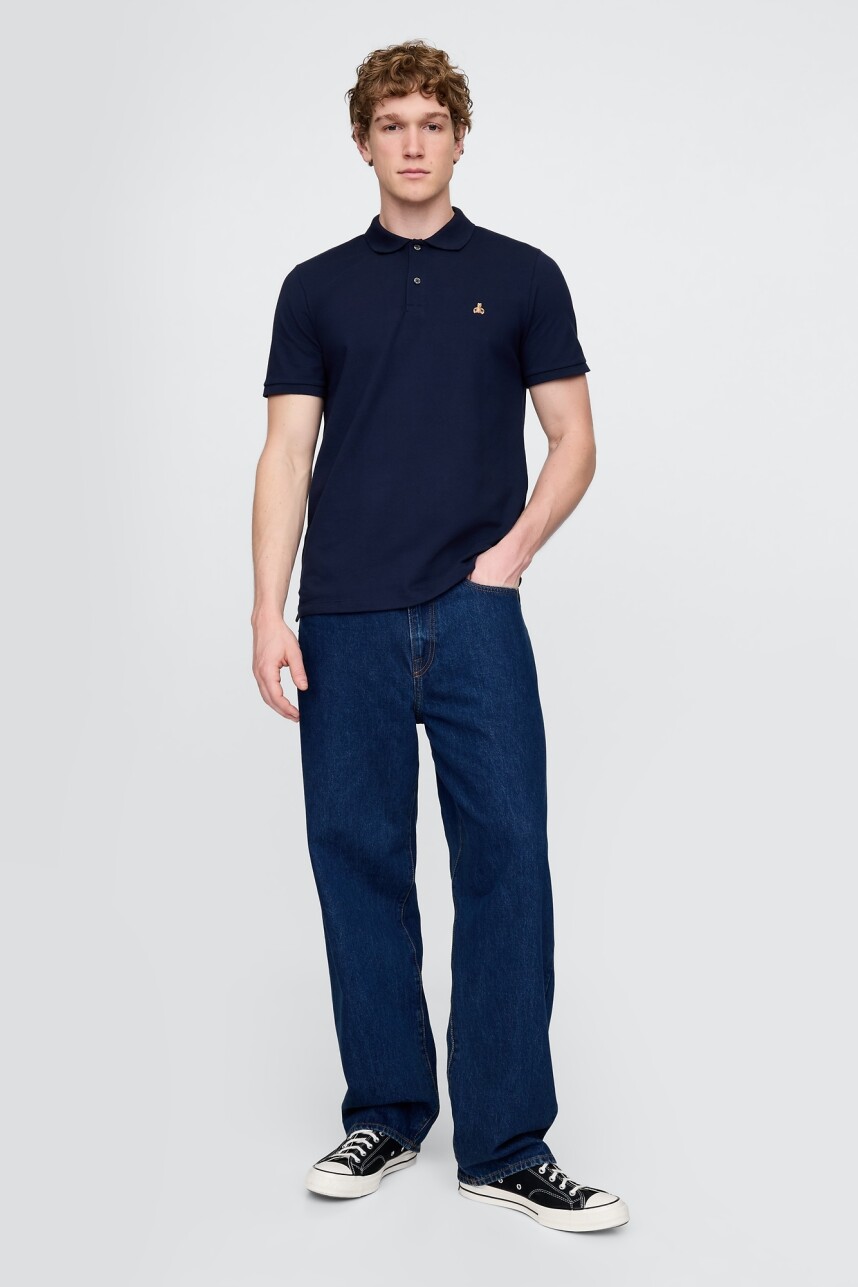 Remera Polo Osito Brannan Hombre Tapestry Navy