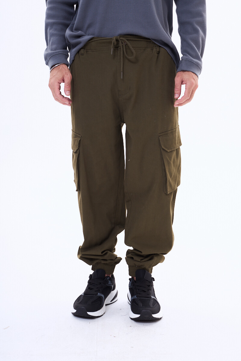 Pantalon de gabardina Rocha - Verde 