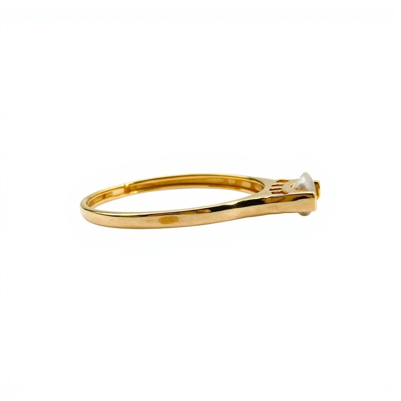Anillo Solitario-Oro bajo-Piedra zirconia-AN8057 conpiedra