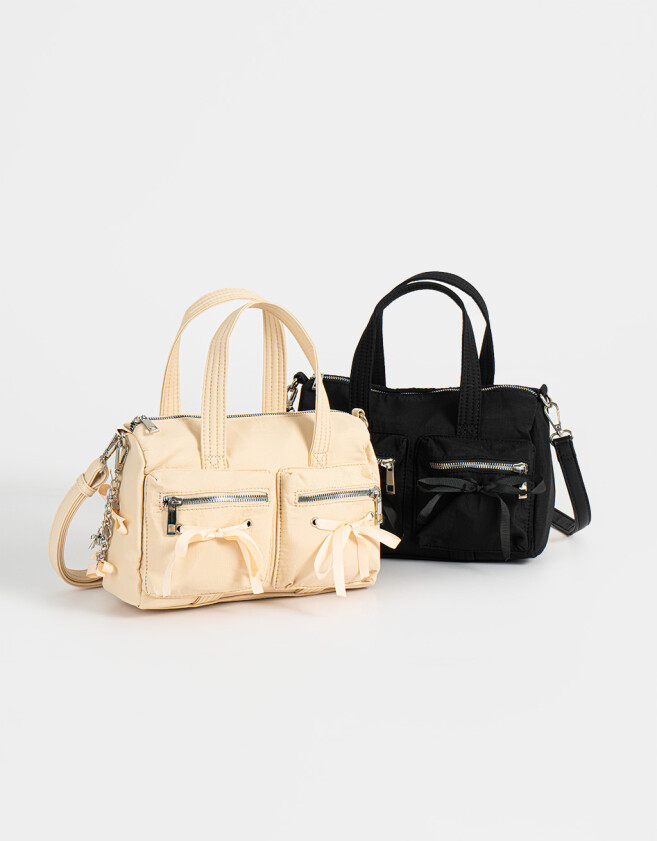 City Cartera City Con Moños - Negro