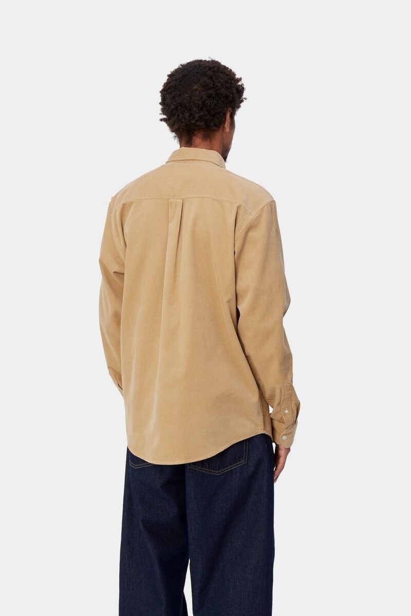 L/S Madison Fine Cord Shirt Beige