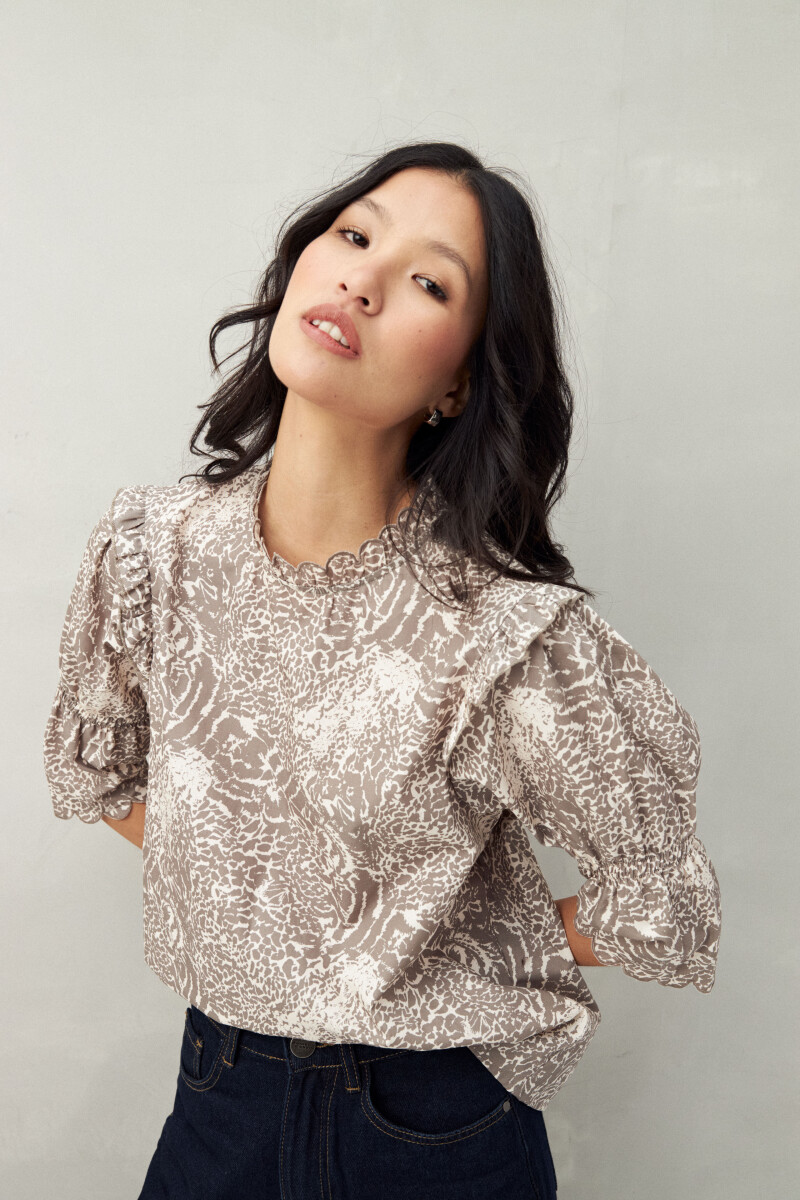 BLUSA SUZETTE Animal Print