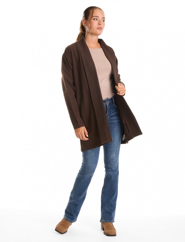 Cardigan Abierto Soft MARRON