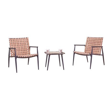SET DE TERRAZA RATTAN-SINTETICO-Y-ACERO MARRON OSAKA