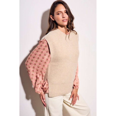 Chaleco Beige Melange