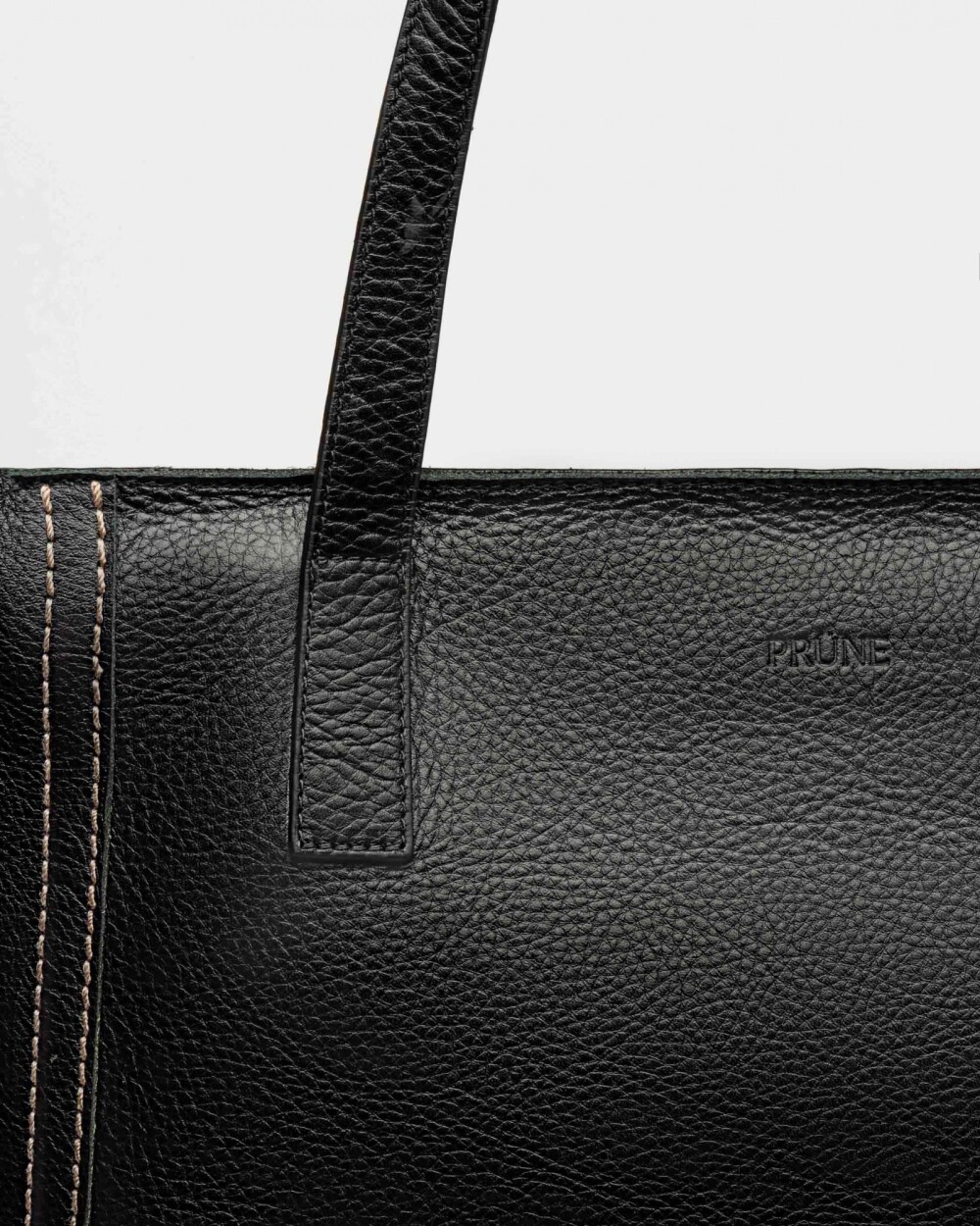Shopper Vera en cuero graneado Negro