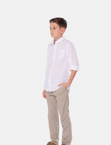 CAMISA DE LINO Blanco