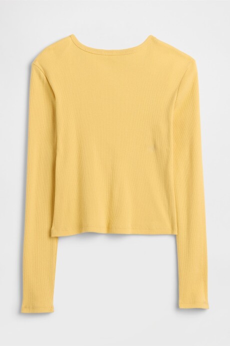 Remera Rib Niña French Almond