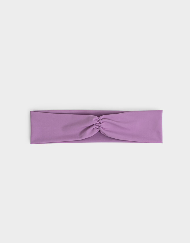 Vinchas Textiles Classic Vincha Textil Con Frunces - Violeta Lila