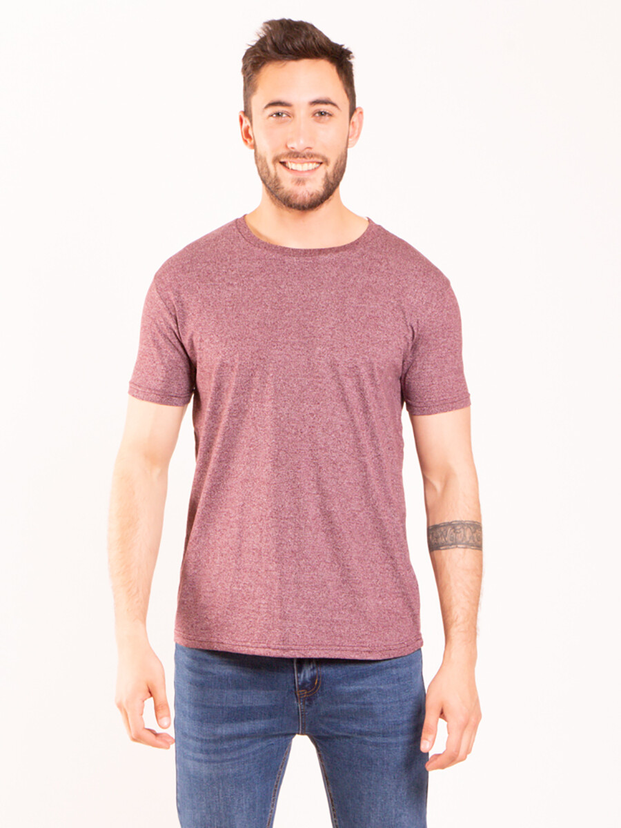 Remera Cuello Base - Bordo Melange 