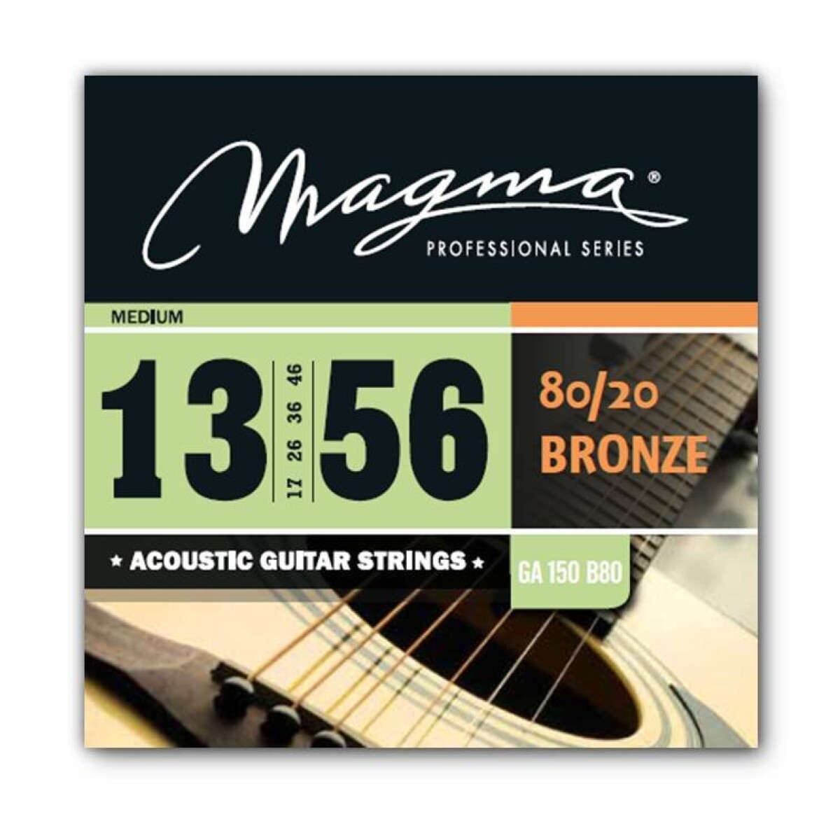 Encordado Guitarra Acustica Magma Bronce 80/20 .013 GA150B80 