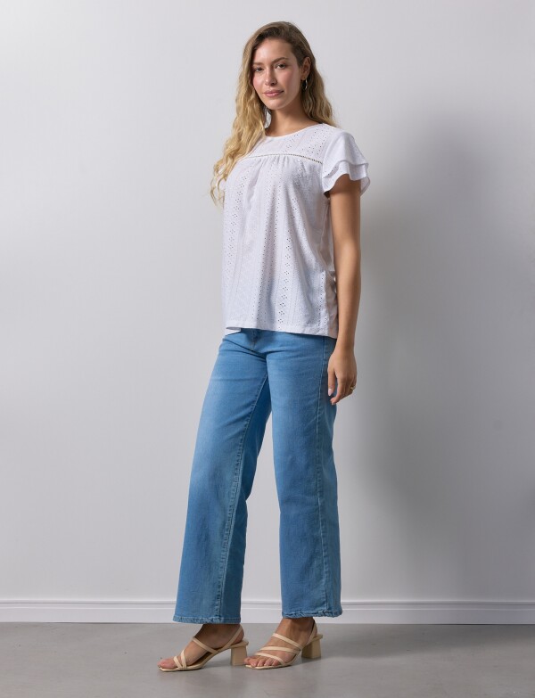 Blusa Pointelle BLANCO