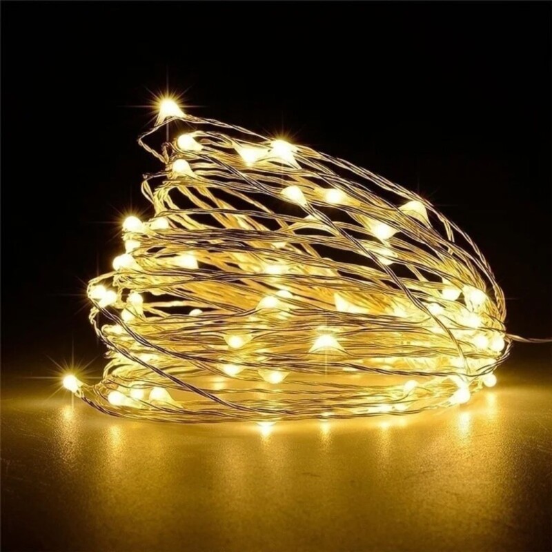 Guirnalda Guia Luz Navideña Calida 25 Luces 2.4m Pilas Aa Guirnalda Guia Luz Navideña Calida 25 Luces 2.4m Pilas Aa