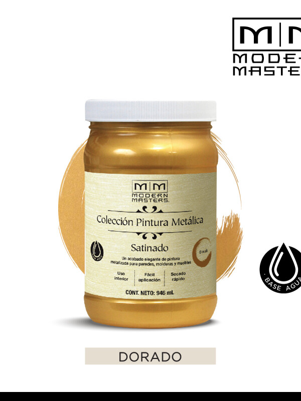 MODERN MASTERS METALICA SATINADO DORADO 0.94 LT N/A