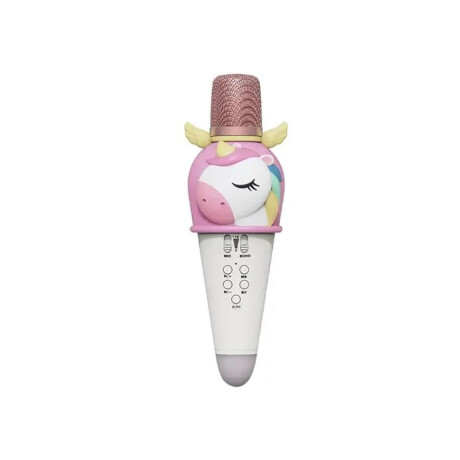 Micrófono con alto parlante unicornio Blanco