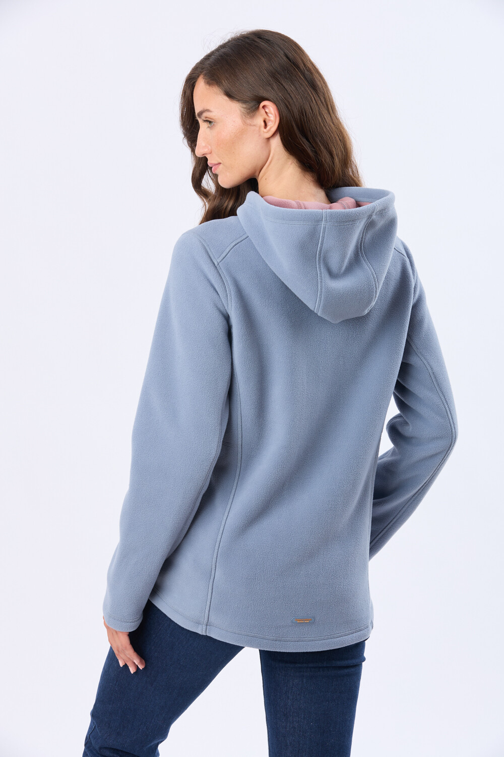 CAMPERA POLAR CON CAPUCHA Lila