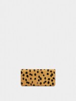 Cartera De Piel Estampado Animal camel