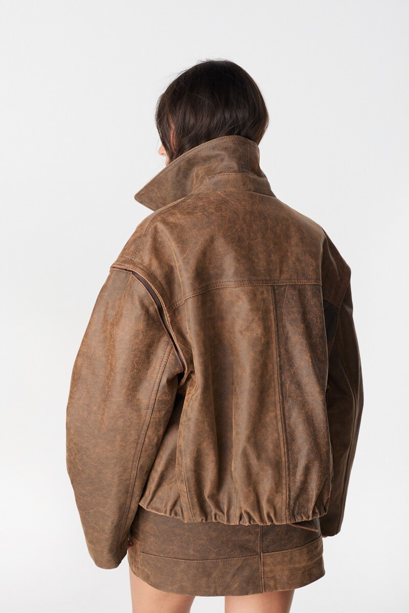 Campera Leather Boss Marrón